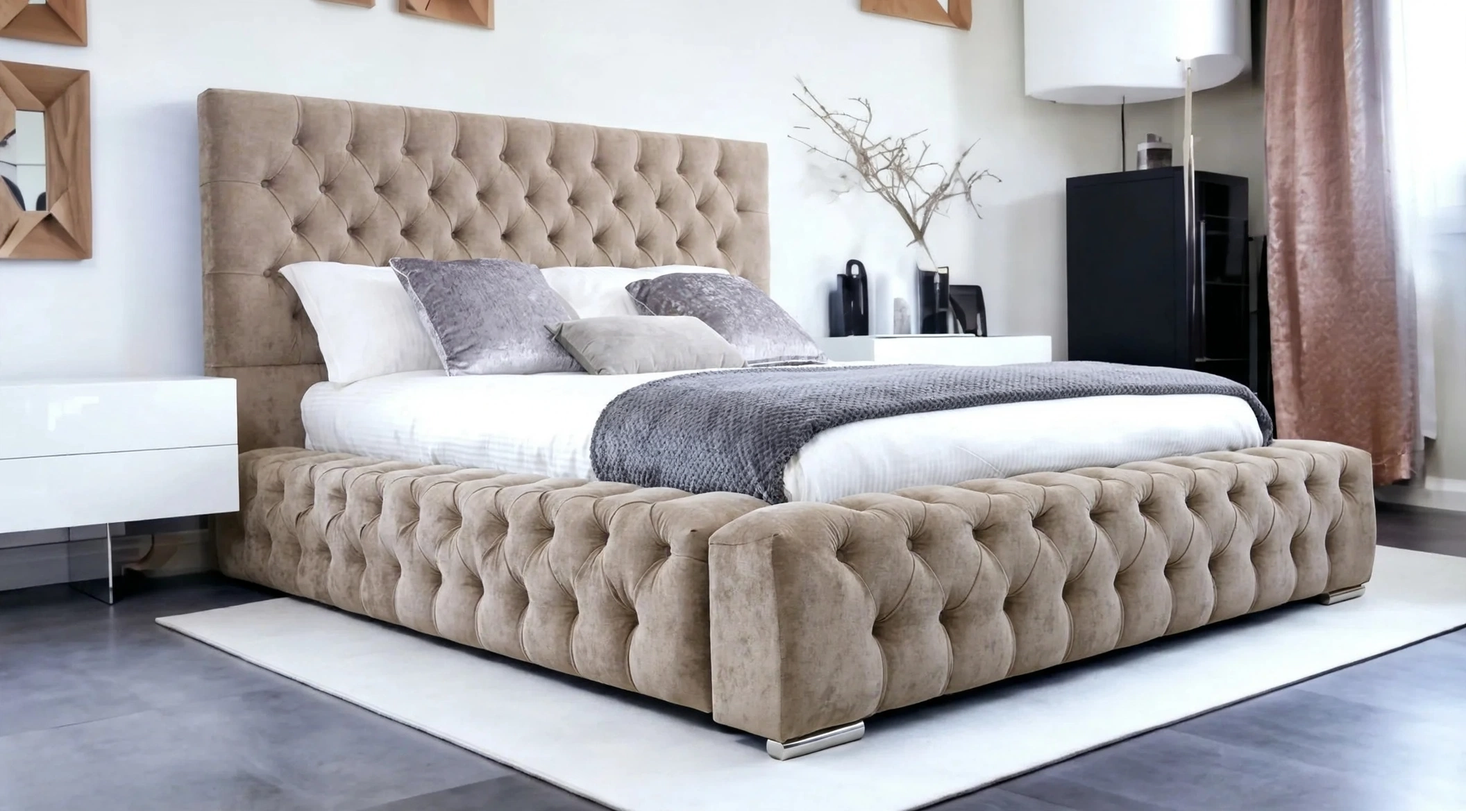 Ambessador Bed Beige