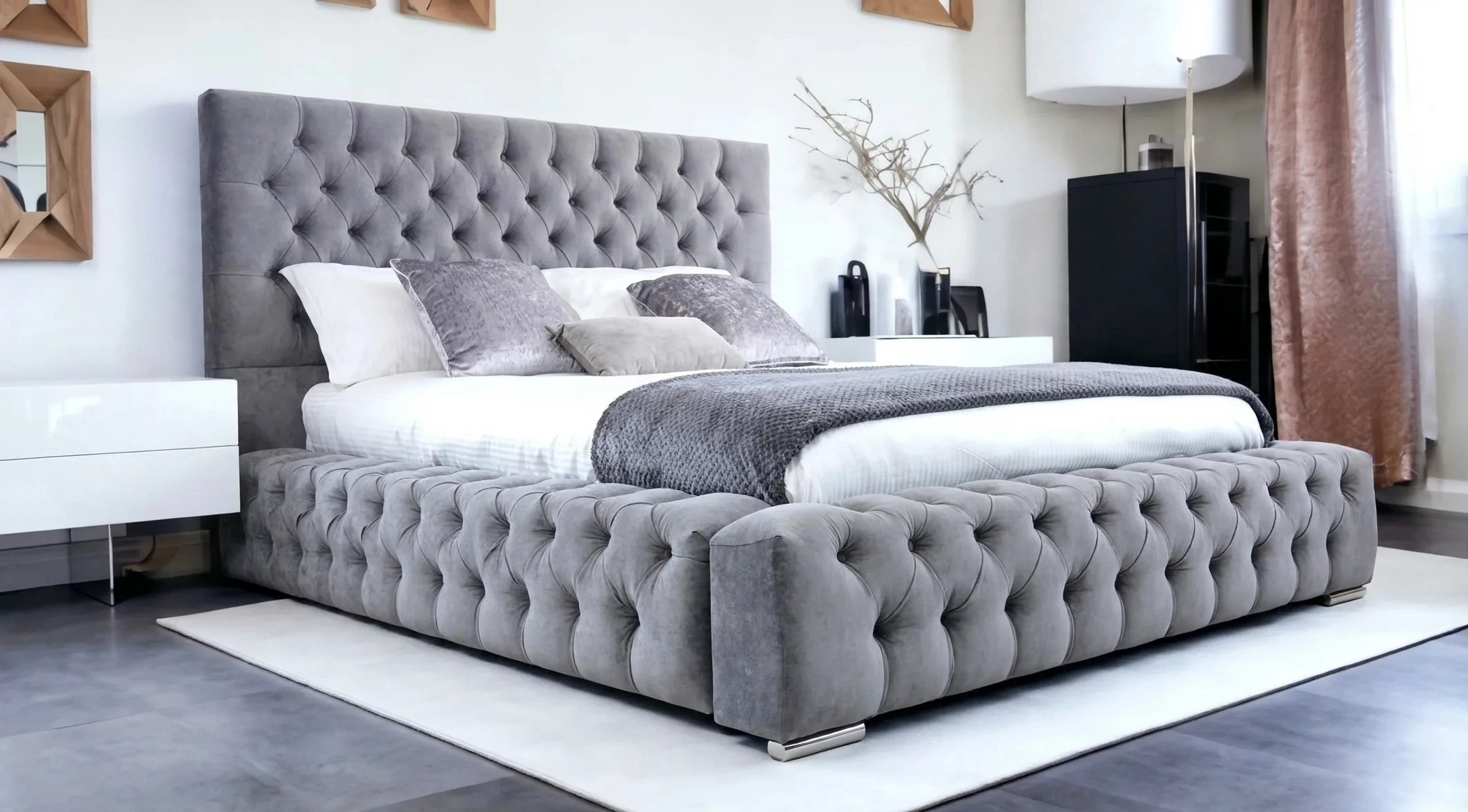 Ambessador Bed Grey