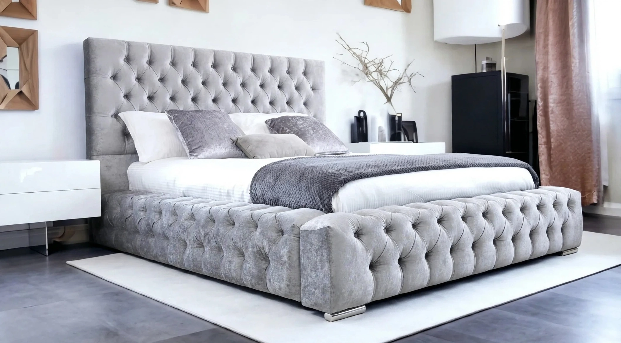 Ambessador Bed Silver