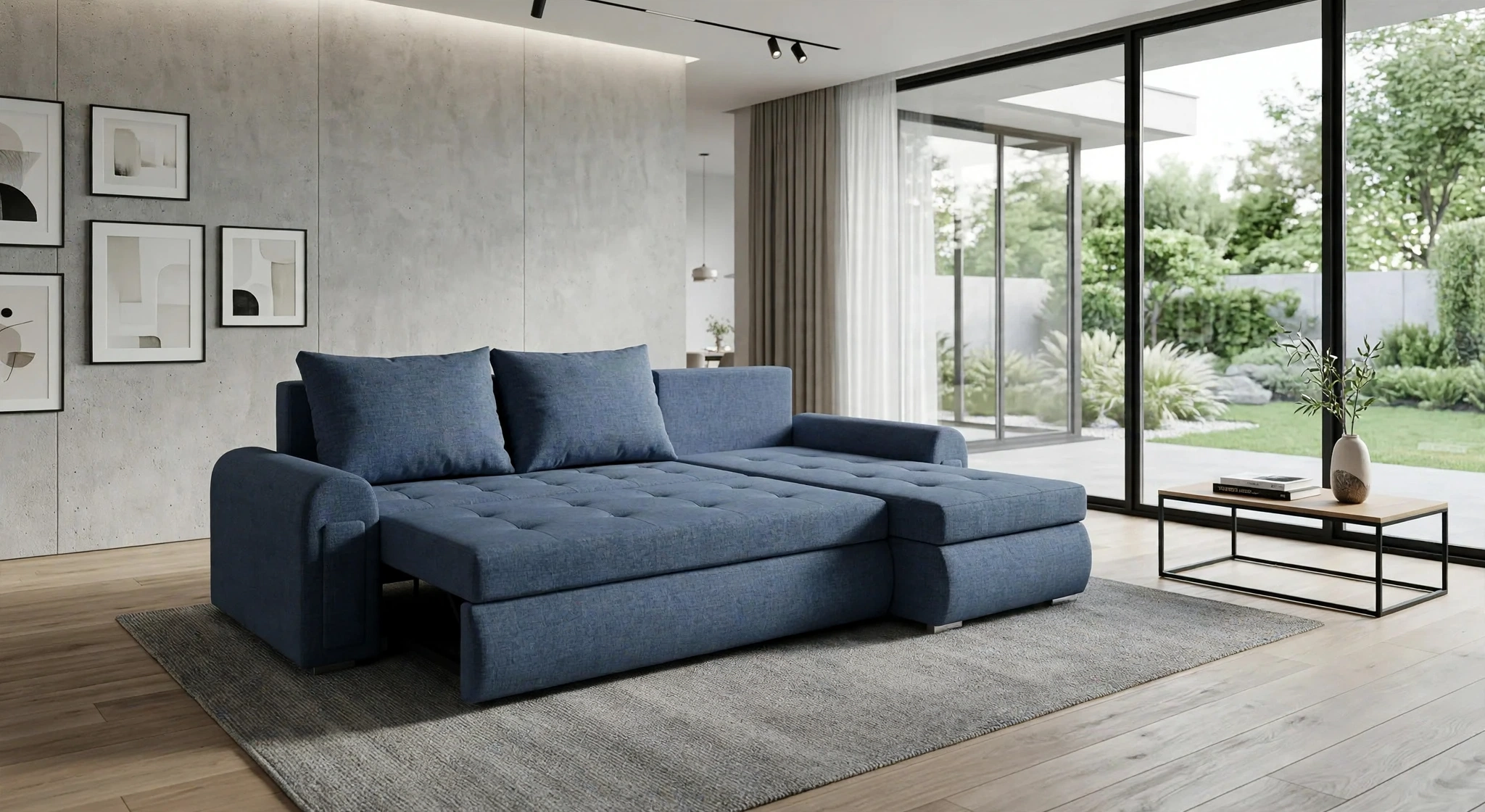 Berlin Sofa Bed in Blue