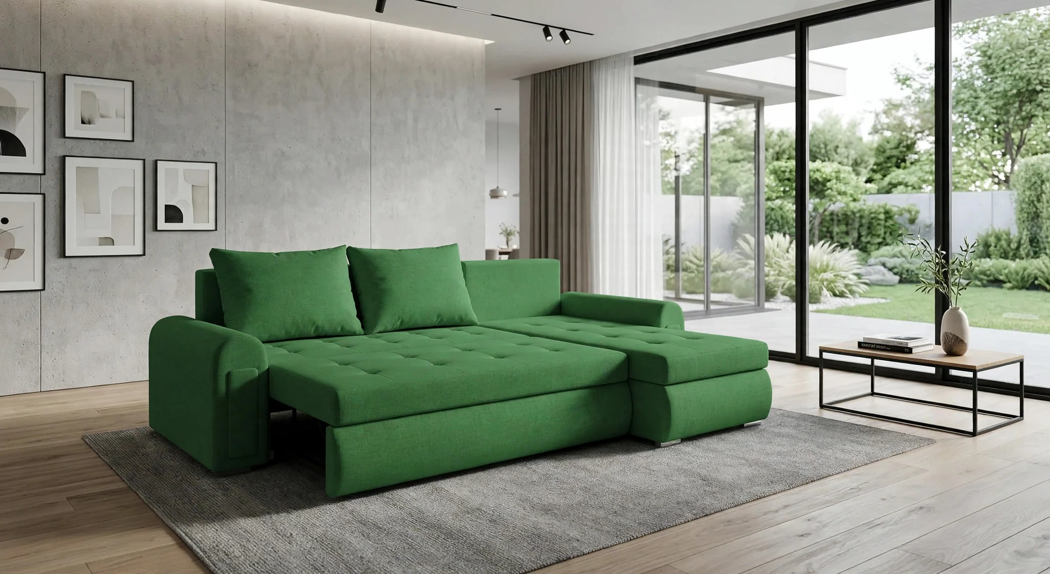 Berlin Sofa Bed in Flag Green