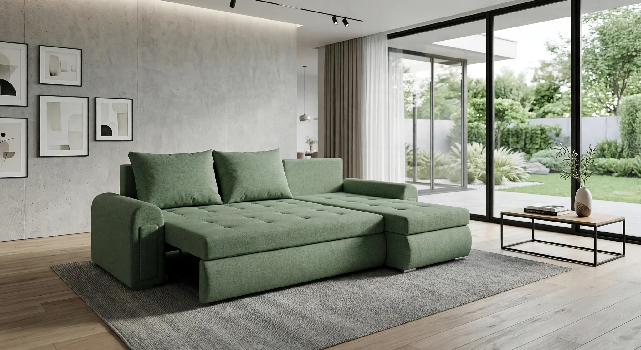 Berlin Sofa Bed in Green