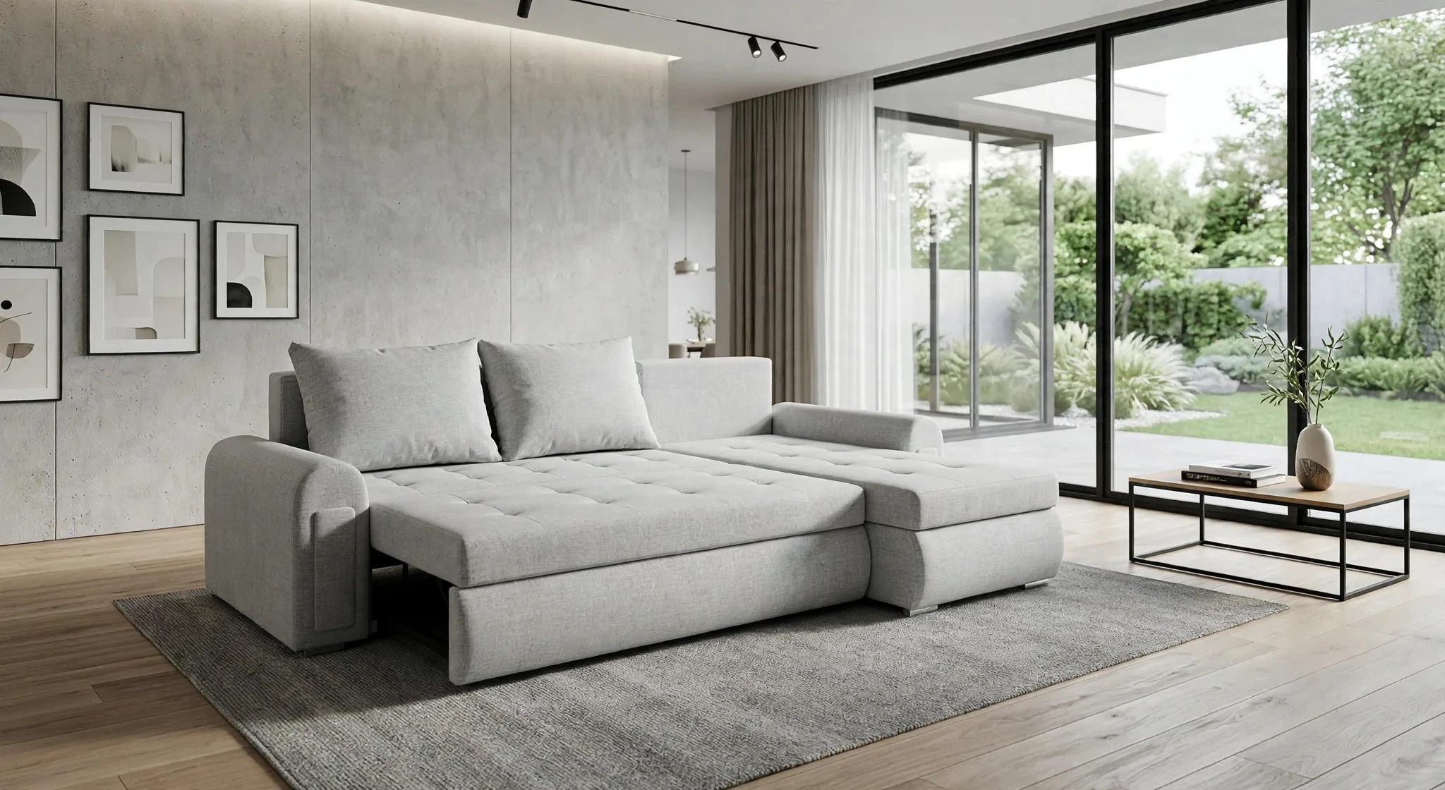 Berlin Sofa Bed in Light Grey