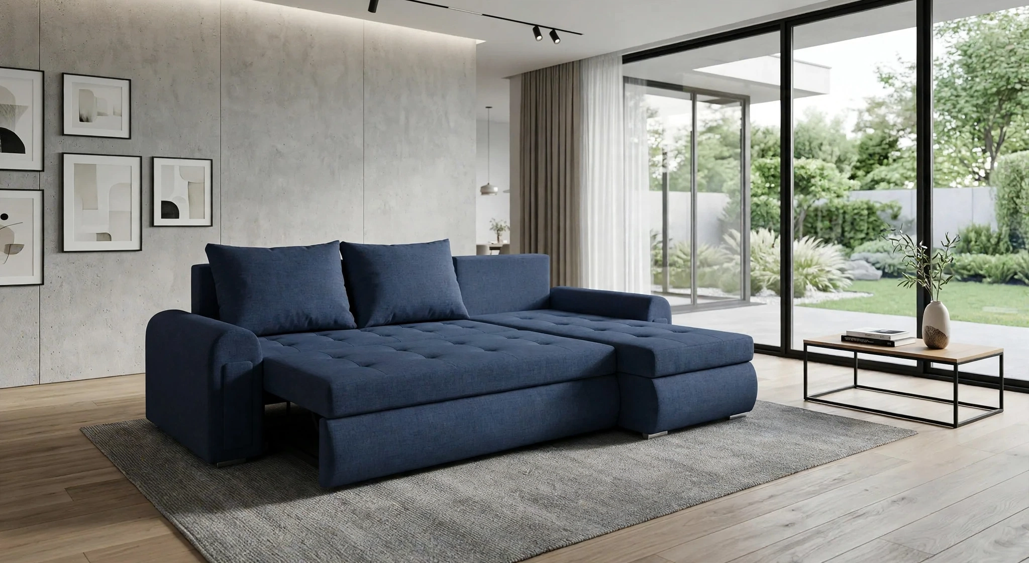 Berlin Sofa Bed in Navy