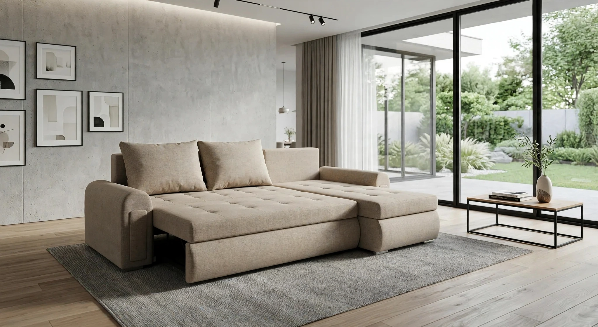 Berlin Sofa Bed in Pebble