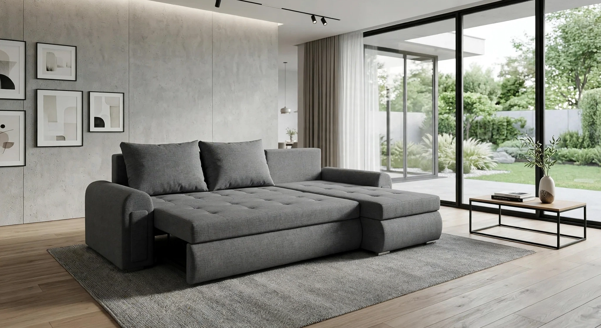 Berlin Sofa Bed in Steel