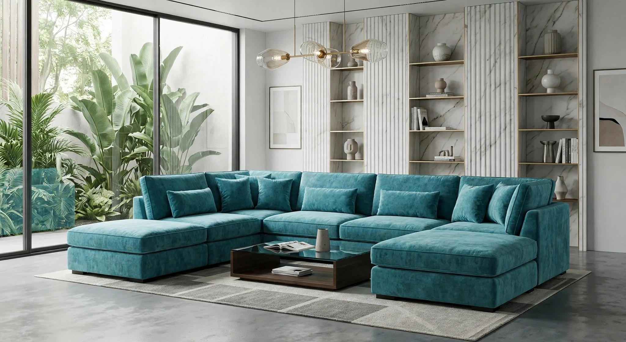 U Shape in Turquoise